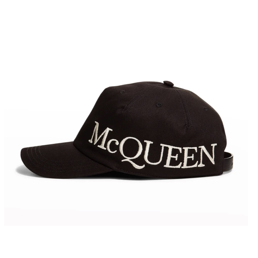 Alexander McQueen Men's Oversized Logo Baseball Hat